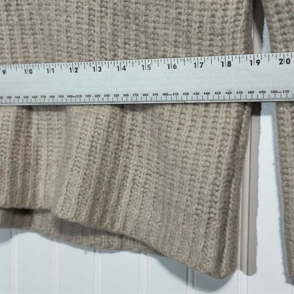 The Kooples Sport Lace Up Sweater Beige Merino Wool Blend Long Sleeve Size M - Picture 4 of 9